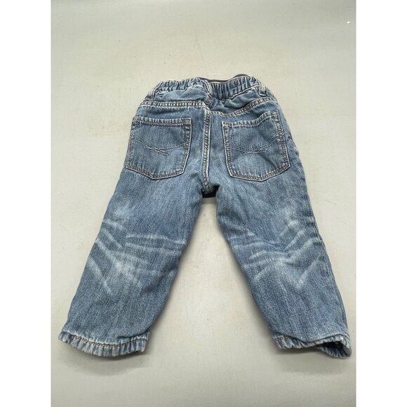 vintage baby gap layered jeans light blue wash pocket elastic size 12-18 READ - Picture 4 of 7